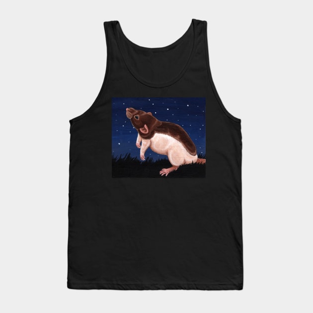 Agouti Hooded Rat Stargazing Tank Top by WolfySilver